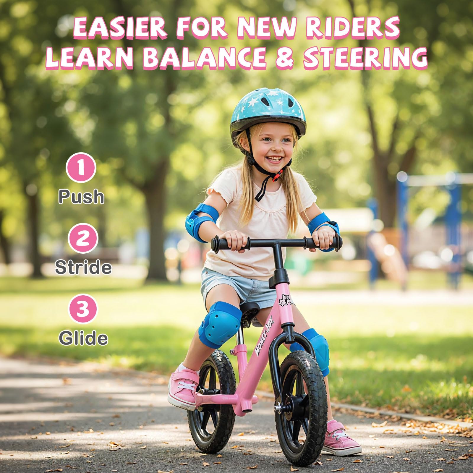 HOGEBABY No Pedal Training Bicycle for Boys & Girls Aged 2-5 Years Old - Image 2