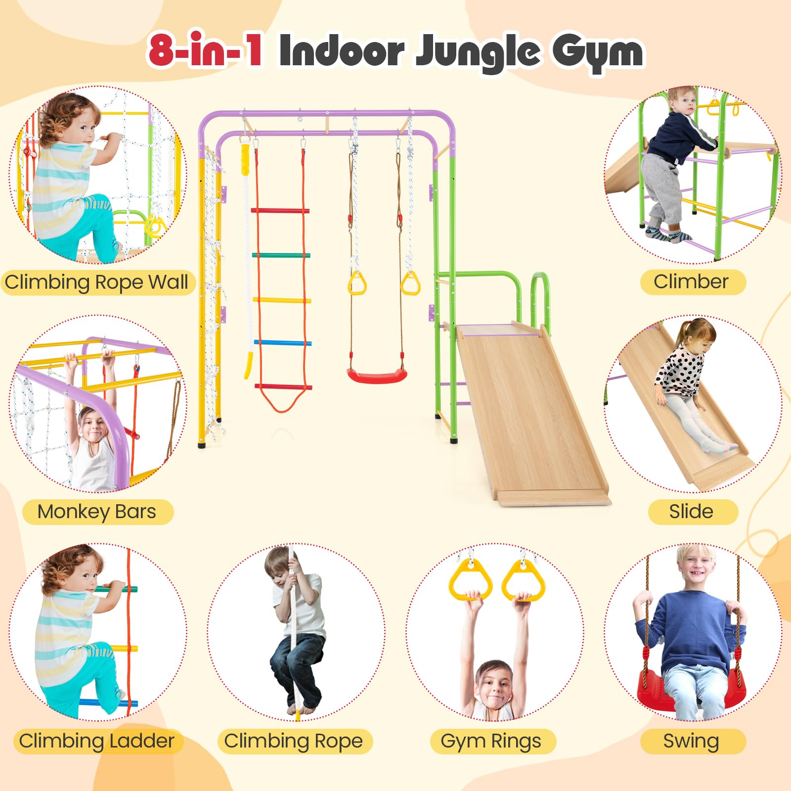 HOGEBABY 8 in 1 Climbing Toys for Toddlers - Image 3