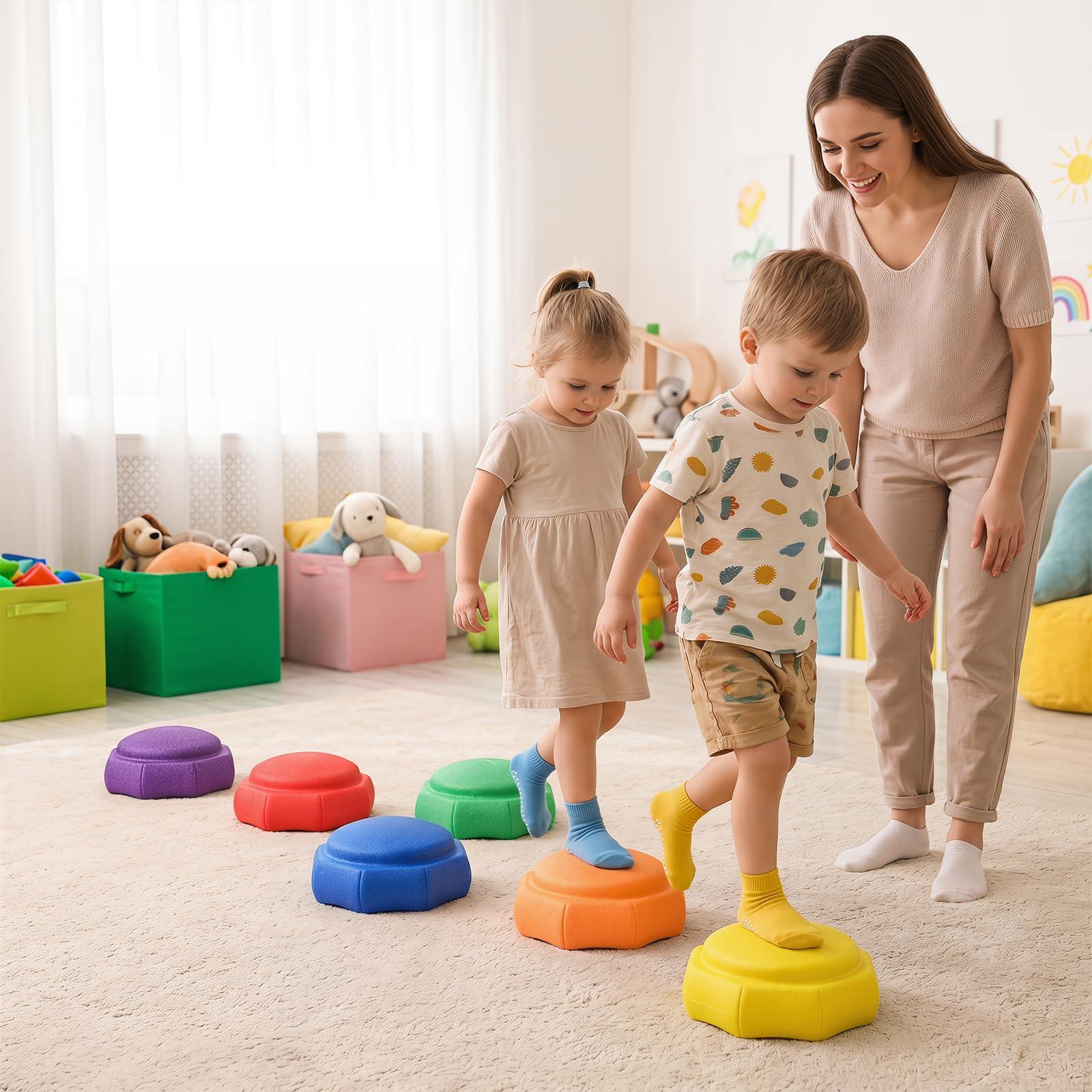 HOGEBABY 6 Pcs Stepping Stones for Kids - Image 3