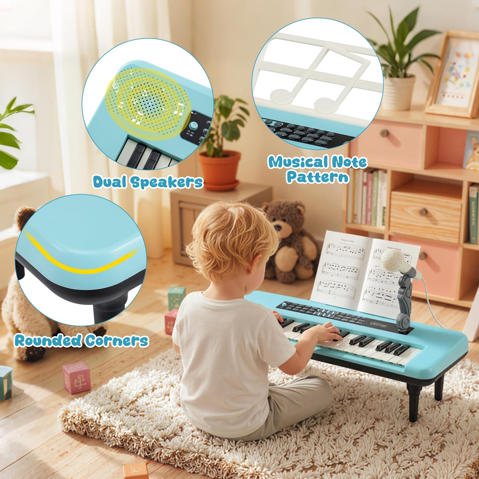 HOGEBABY Kids Piano Keyboard 37 Keys Digital Piano - Image 9