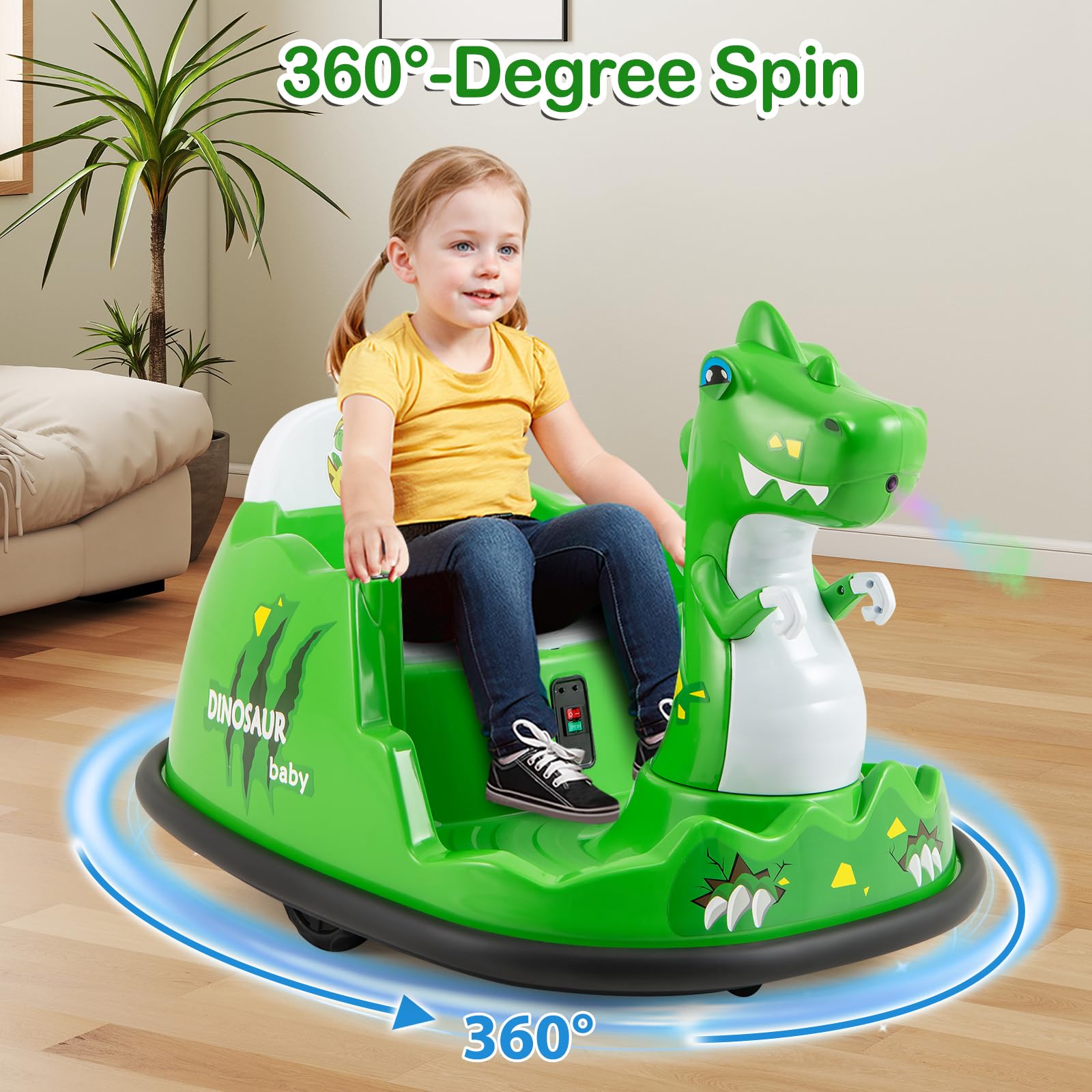 HOGEBABY Bumper Car 12V Ride on Bumping Toy with Remote Control - Image 4