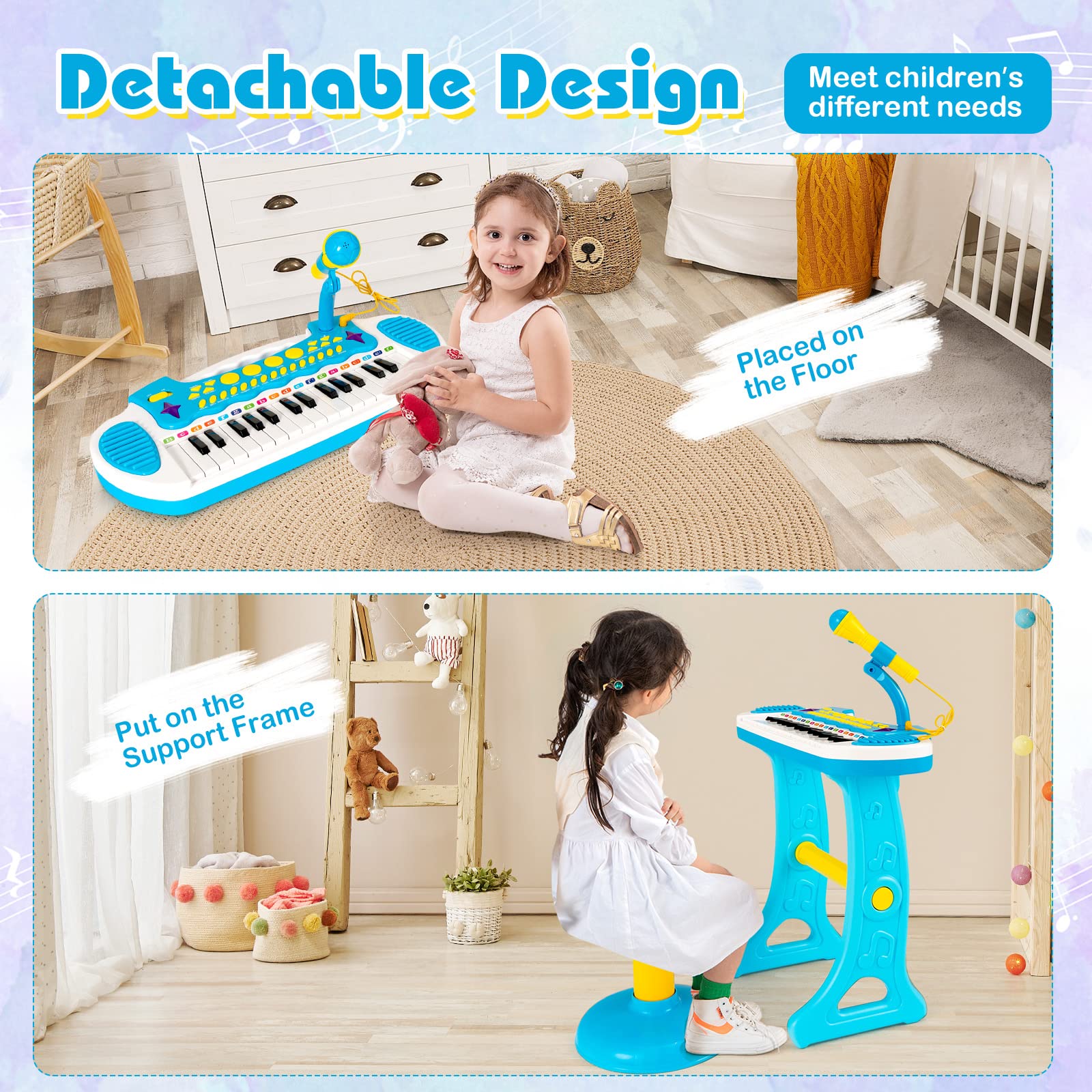 HOGEBABY 31-Key Kids Piano Keyboard Toy, Toddler Electronic Musical Instrument Educational Toy - Image 12
