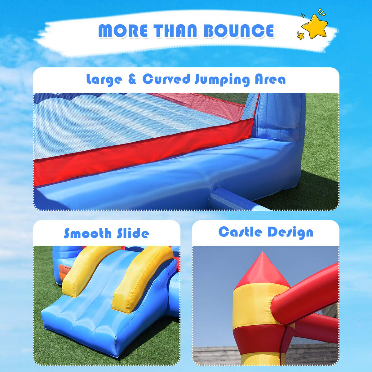 HOGEBABY Inflatable Bounce House, Jumper Castle with Slide, Mesh Walls, Party Bouncy House - Image 10