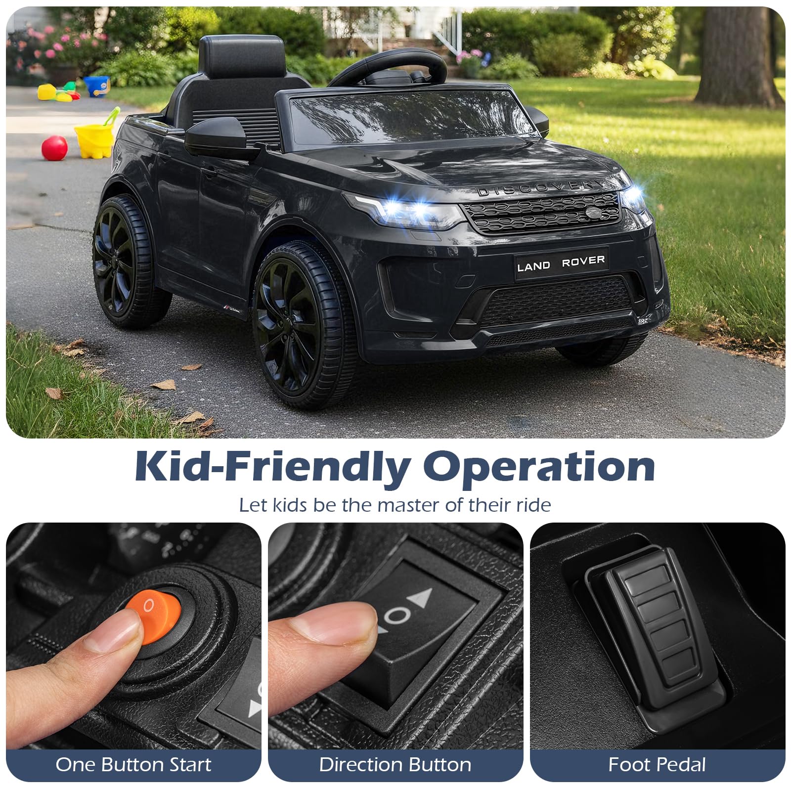 HOGEBABY Ride on Car Licensed Land Rover Discovery Sport Electric Vehicle - Image 7