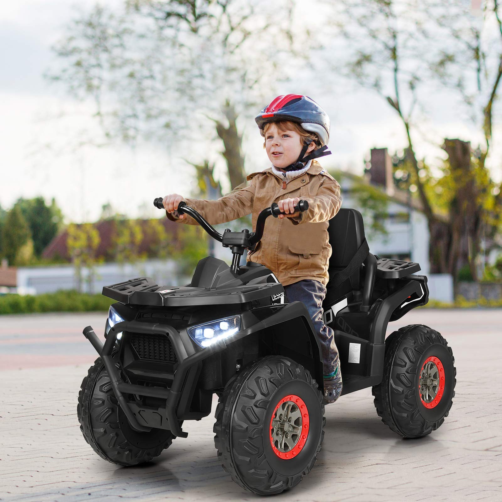 HOGEBABY Kids ATV, 12V Battery Powered Electric Vehicle, 4 Wheeler Quad for Boy & Girl Gift, Ride on ATV - Image 7