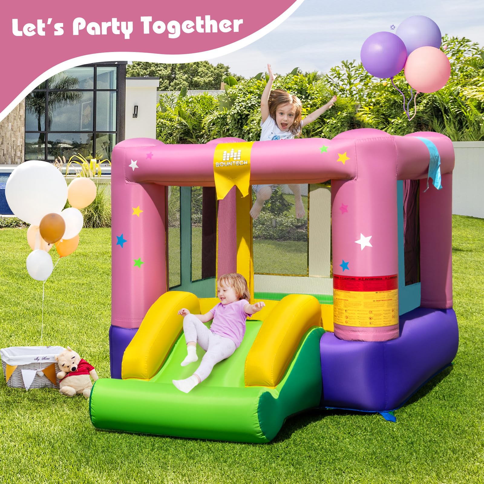 HOGEBABY Inflatable Bounce House for Kids 3-12 Indoor Outdoor w/Heavy Duty Jumping Area - Image 9