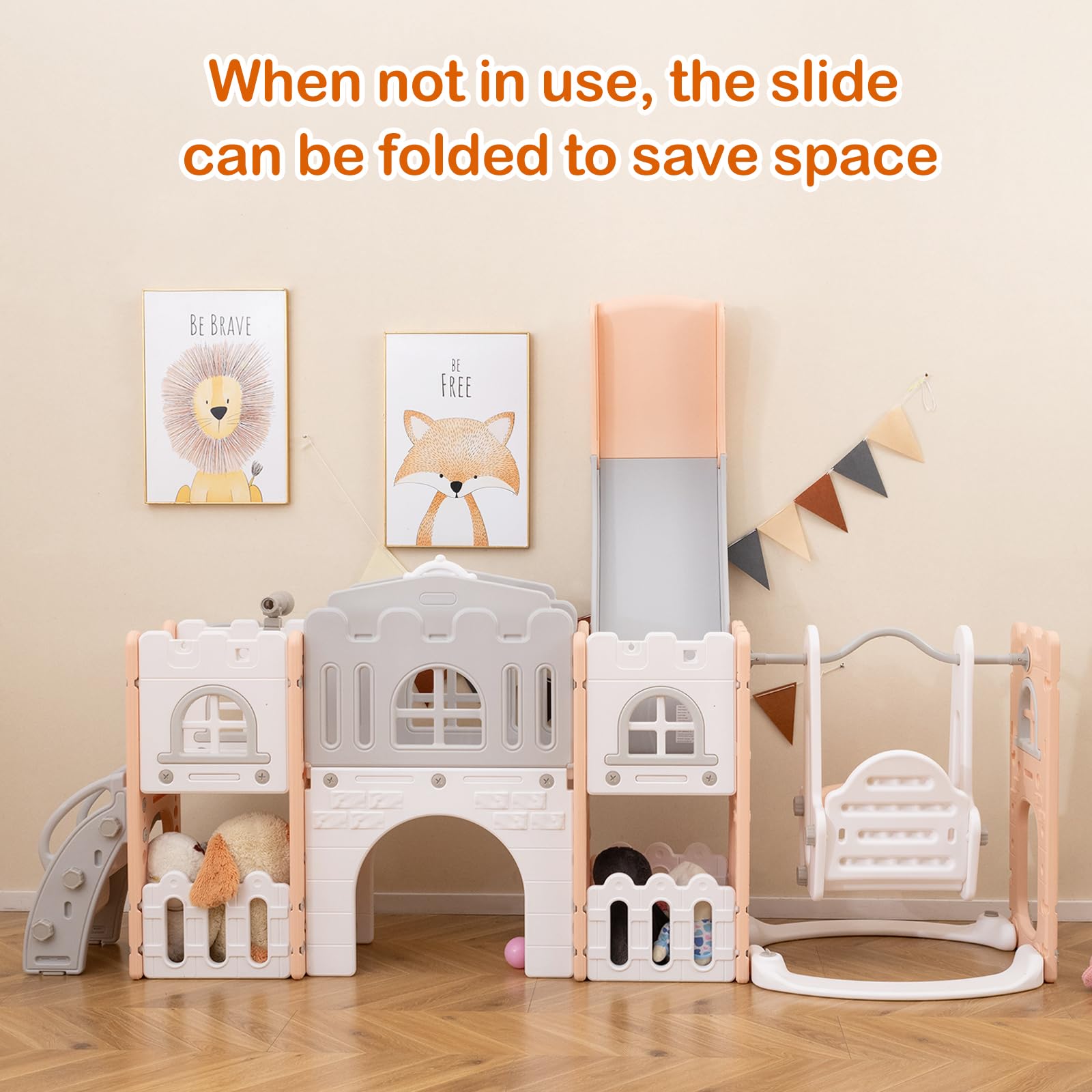 HOGEBABY 10 in 1 Toddler Swing and Slide Set - Image 6