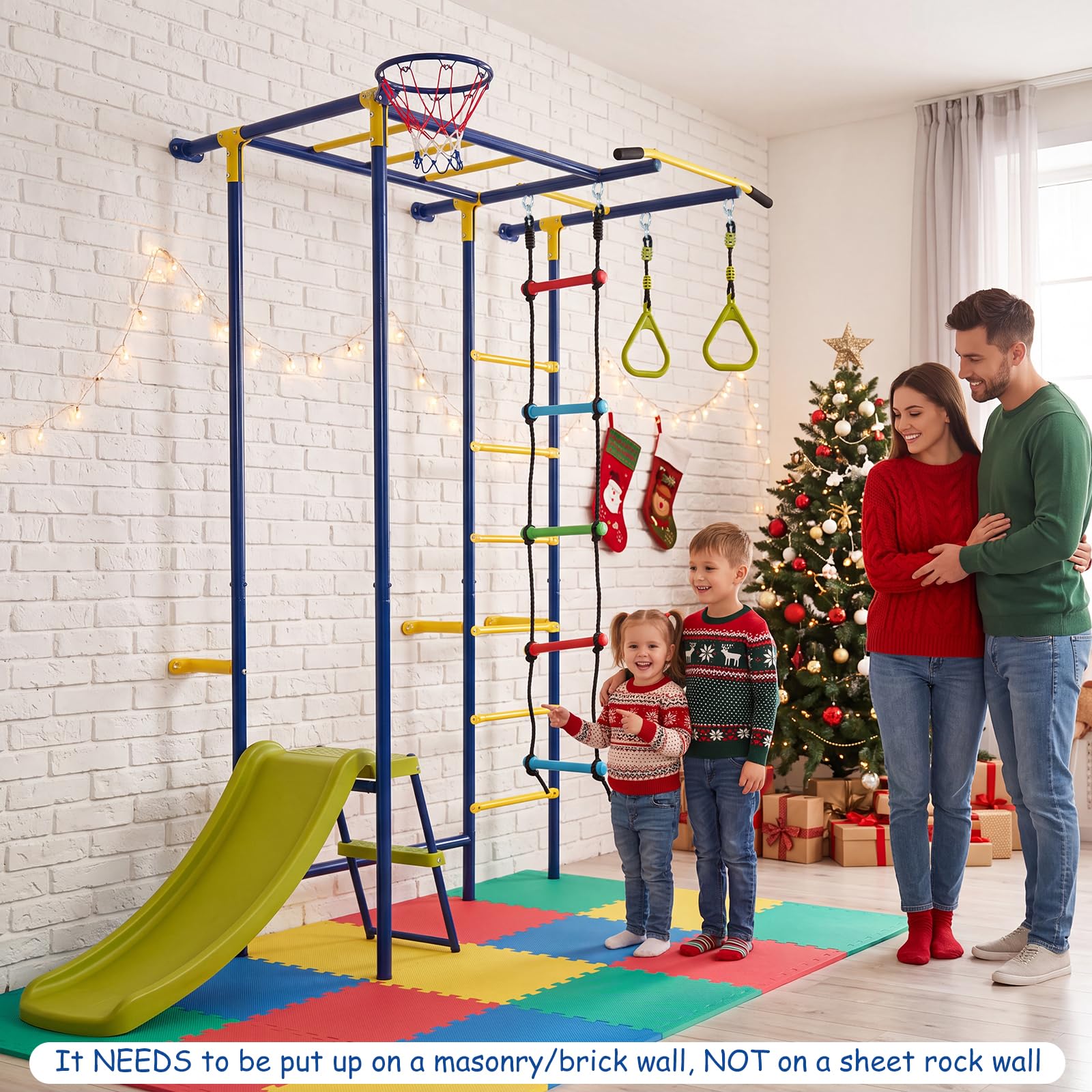 HOGEBABY 7-in-1 Indoor Jungle Gym for Toddlers | Indoor Kids Gym for Exercise - Image 2