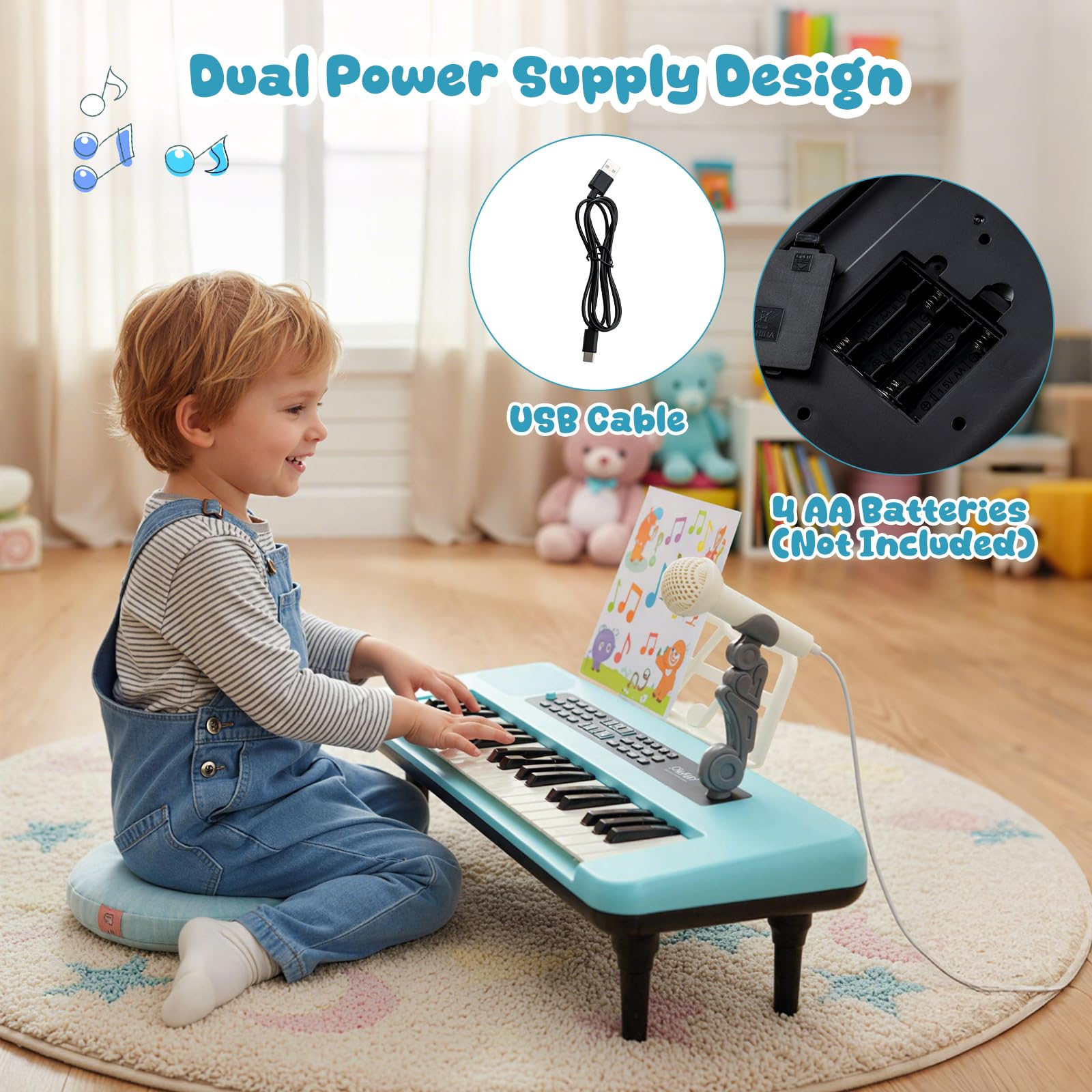 HOGEBABY Kids Piano Keyboard 37 Keys Digital Piano - Image 6