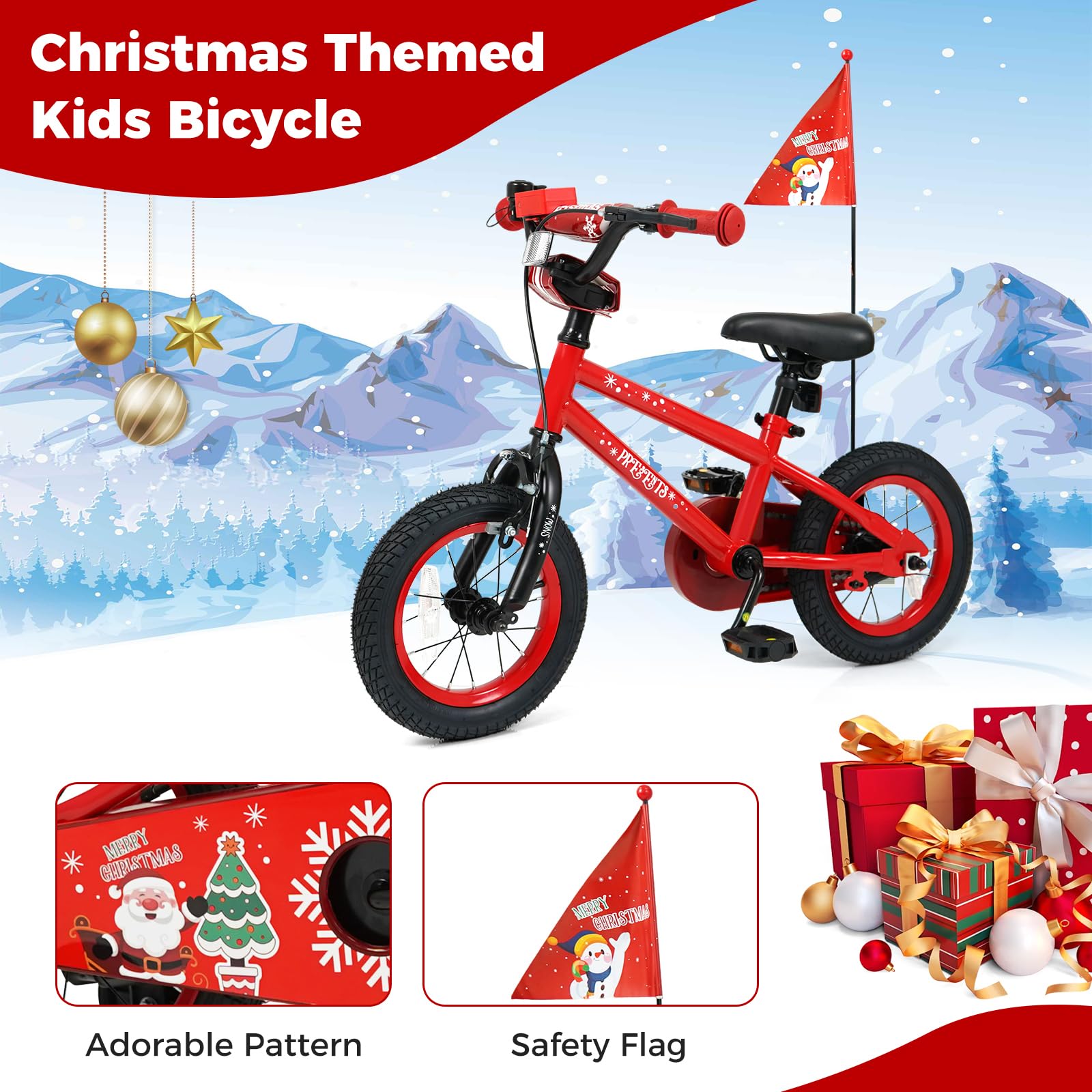 HOGEBABY Kids Bike Christmas Music Bicycle 12 14 16 18 Inches for 3-8 Years - Image 7