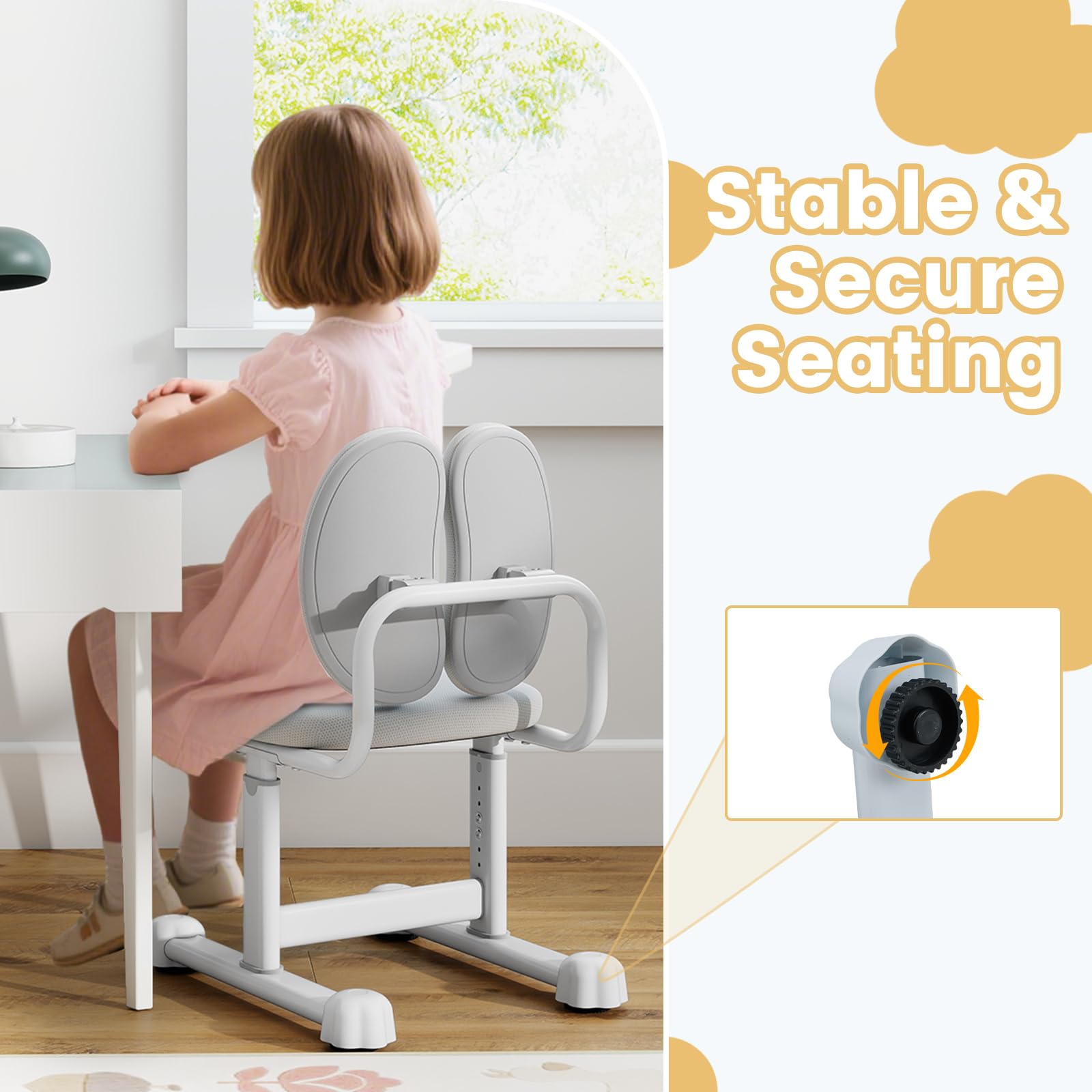 HOGEBABY Kids Desk Chair Ergonomic Student Study Chair - Image 8