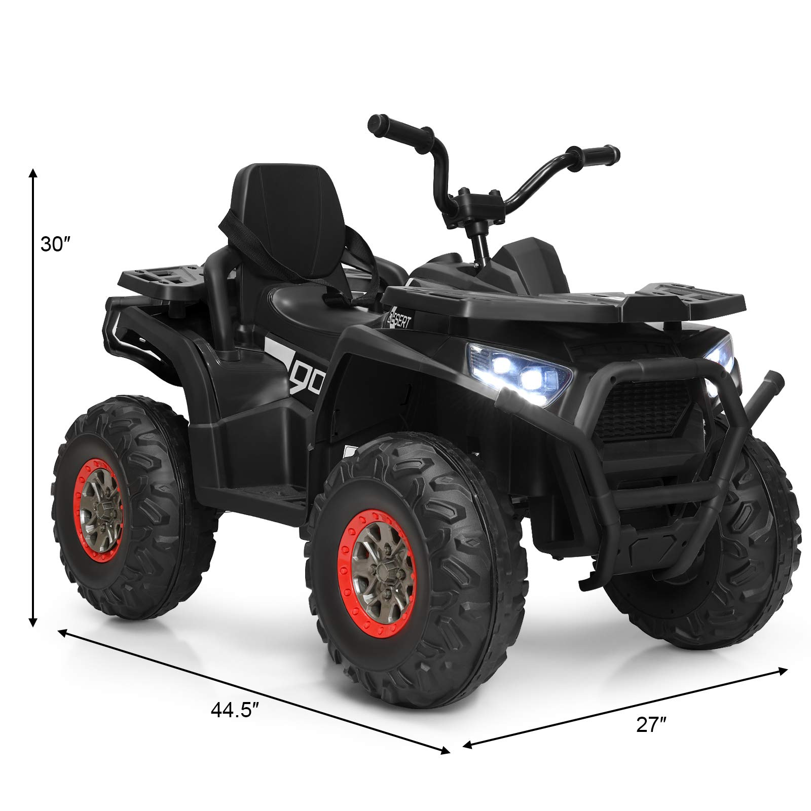 HOGEBABY Kids ATV, 12V Battery Powered Electric Vehicle, 4 Wheeler Quad for Boy & Girl Gift, Ride on ATV - Image 8