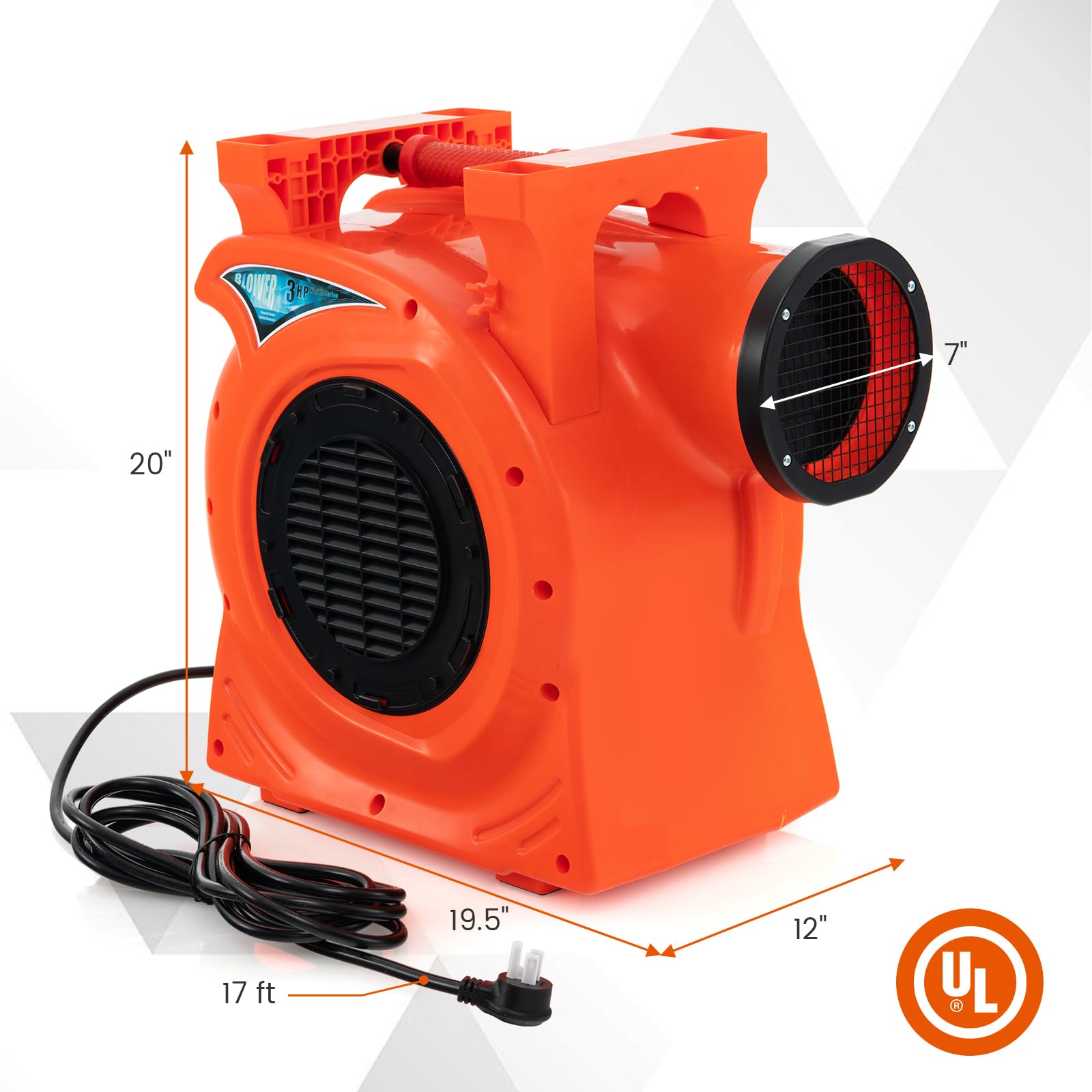 HOGEBABY Commercial Air Blower, 3HP/1500W Bounce House Blower - Image 8