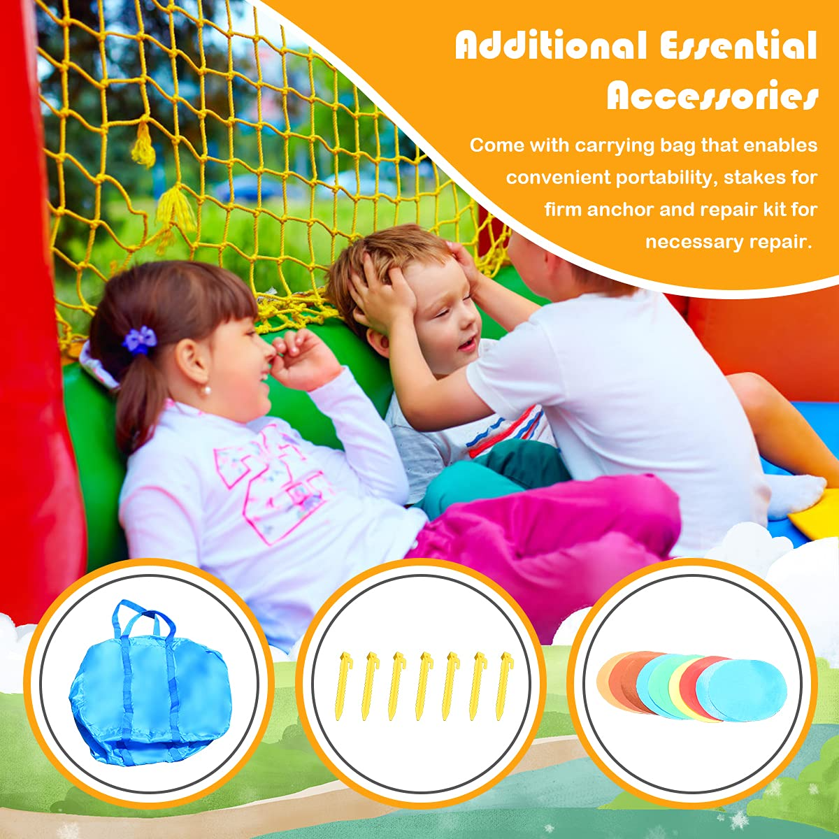 HOGEBABY Inflatable Bounce House, Snow House Bouncy Castle with 480W Air Blower, Large Jump Play Area - Image 8