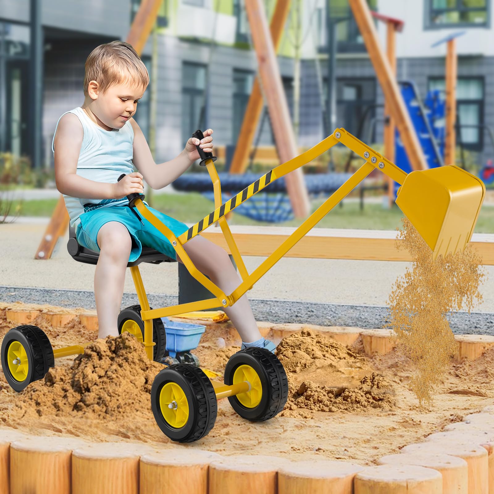HOGEBABY Sand Digger Excavator for Kids Outdoor Ride-on Digging Toy - Image 7