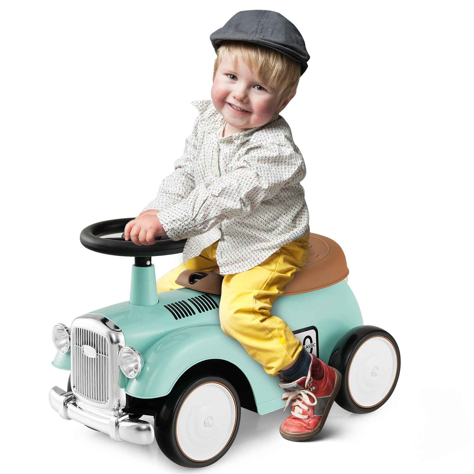 HOGEBABY Ride On Push Car for Toddlers, Classic Kids Ride On Car Foot-to-Floor Sliding Car with Steering Wheel - Image 9