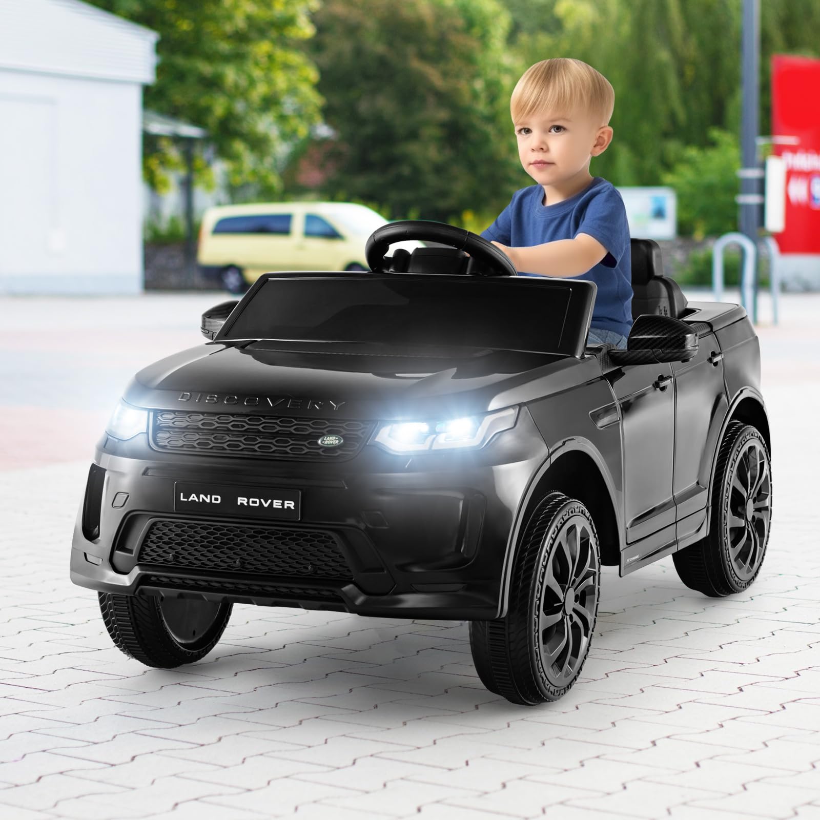 HOGEBABY 12V Kids Ride On Car, Licensed Land Rover Electric Vehicle w/Remote Control - Image 2