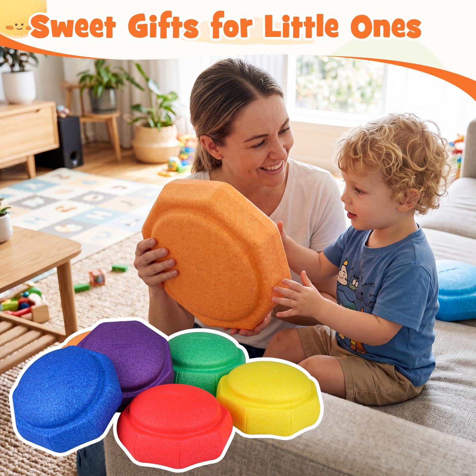 HOGEBABY 6 Pcs Stepping Stones for Kids - Image 8