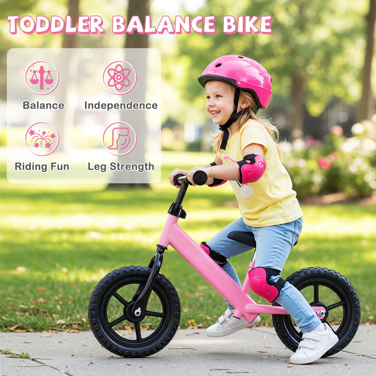 HOGEBABY No Pedal Training Bicycle for Boys & Girls Aged 2-5 Years Old - Image 8