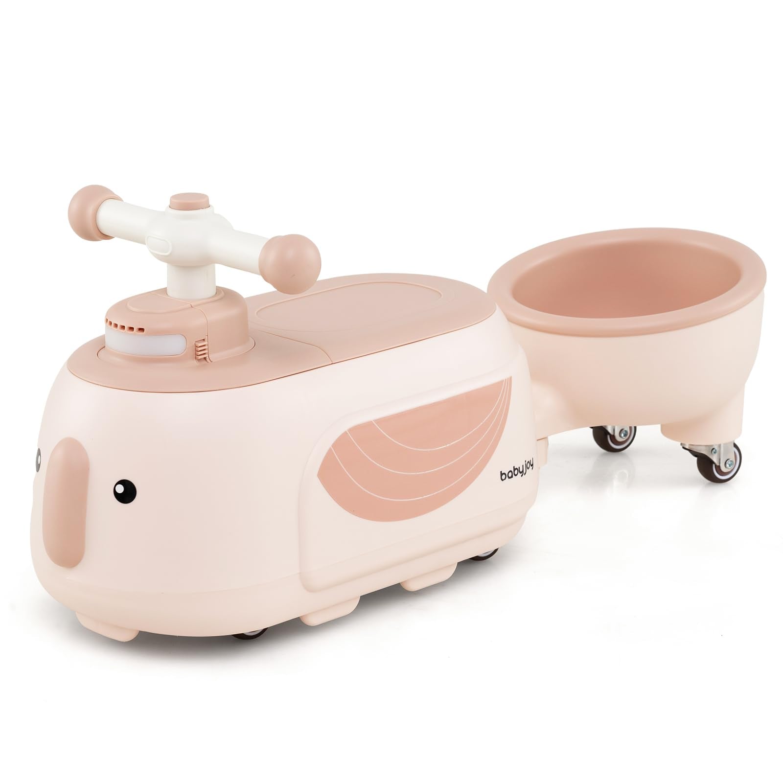 HOGEBABY Toddler Ride On Toys 2 in 1 Ride-On Scooter with Trailer - Image 9