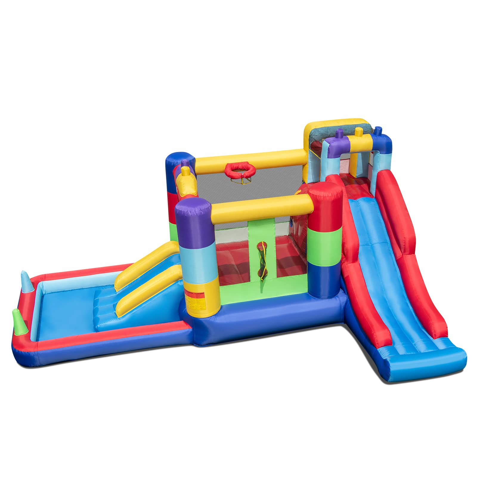 HOGEBABY Inflatable Bounce House, Dual Slides Bouncy House for Kids 5-12 Backyard Party Fun w/Blower - Image 9