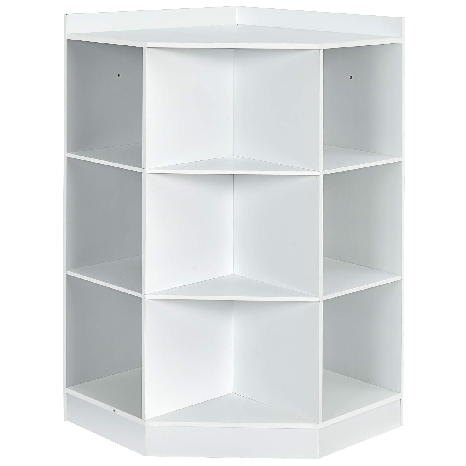 HOGEBABY 9-Cubby Kids Bookcase, Children's Corner Cabinet with 6 Cubes and 3 Shelves, Wooden Toy Organizers and Storage Book Shelves - Image 10