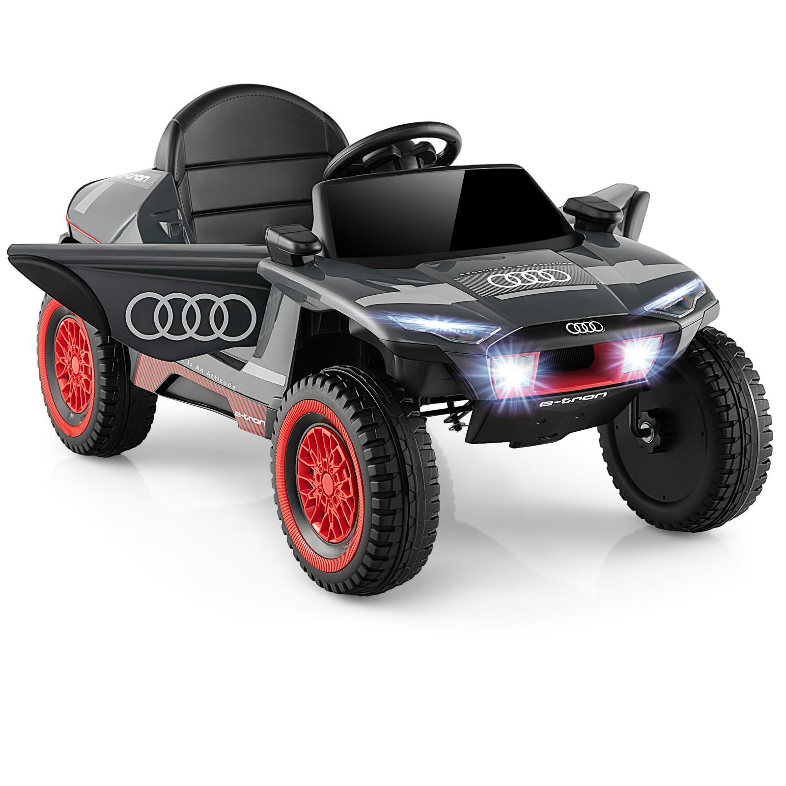 HOGEBABY Ride on Car, Audi Licensed E-tron Racing Car, 12V Battery Powered Electric Vehicle - Image 9
