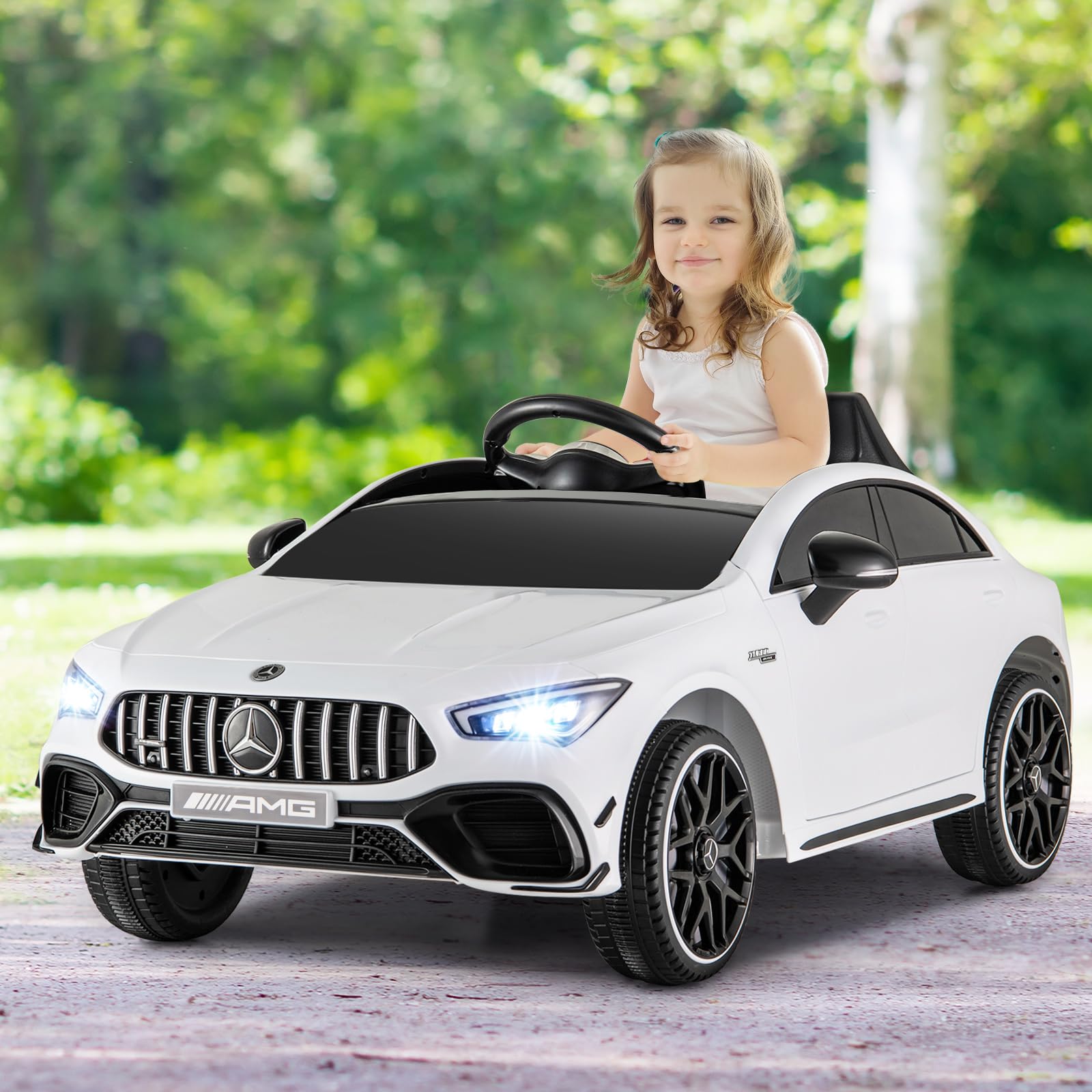 HOGEBABY Ride on Car, 12V Licensed Mercedes-Benz Kids Electric Vehicles with Parent Remote - Image 9