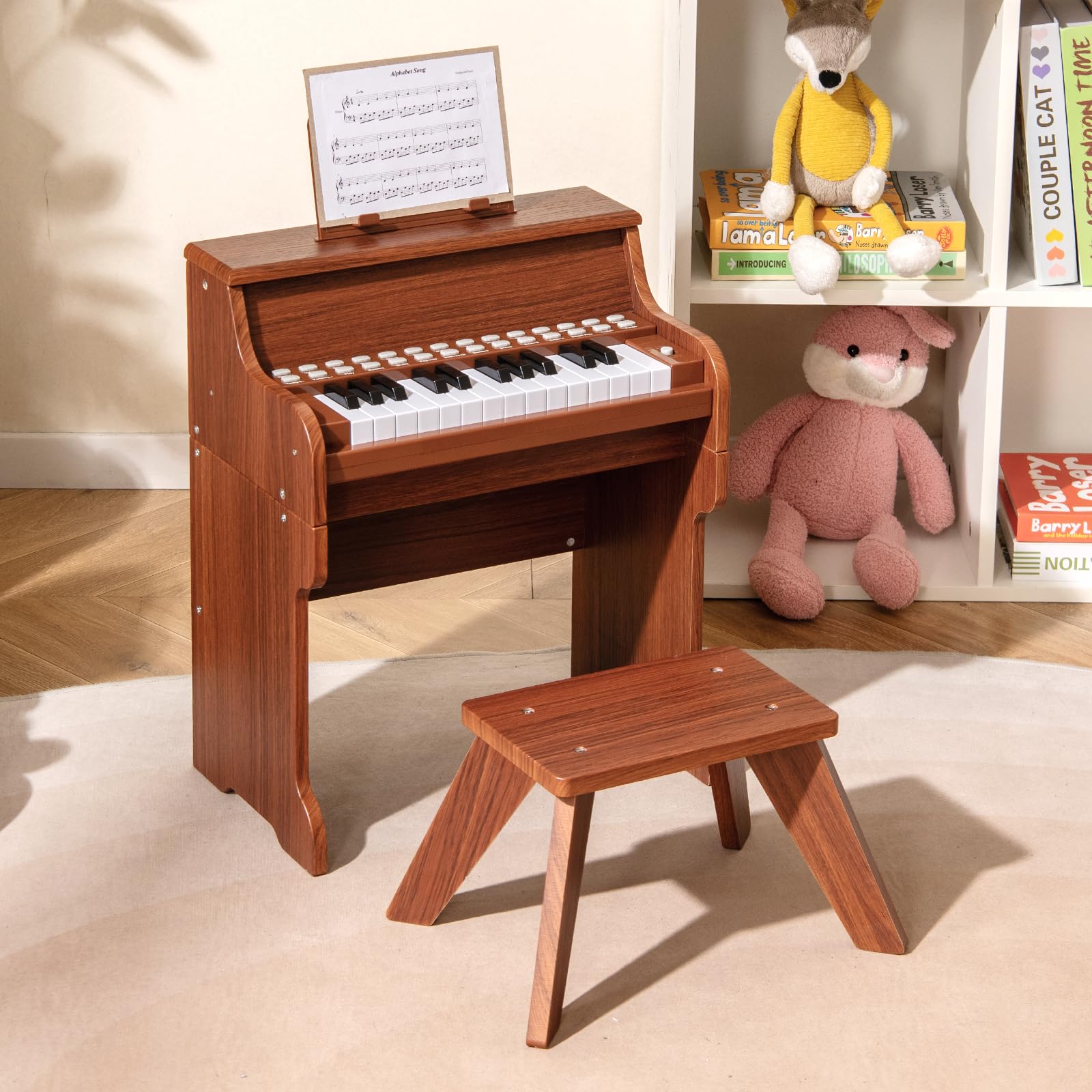 HOGEBABY 25 Keys Kids Piano Keyboard w/ Adjustable Speed & Volume - Image 9
