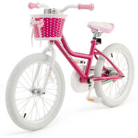 HOGEBABY Kids Bike, 18 Inch Bike w/Removable Training Wheels, Adjustable Seat